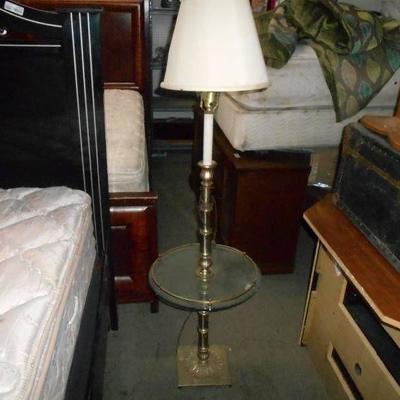 Floor Lamp with Glass Table Built In.