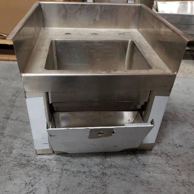 All Stainless hand sink with paper towel holder on ...