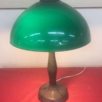 Moe-Bridges Green Cased Glass Lamp