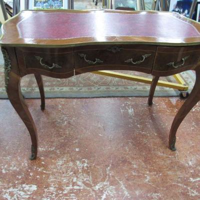 French Style Leather Top Desk