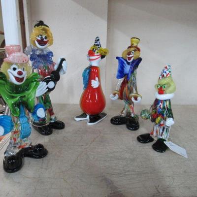 Murano Glass clowns