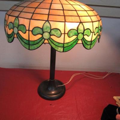 Early 1900's Stained Glass Lamp