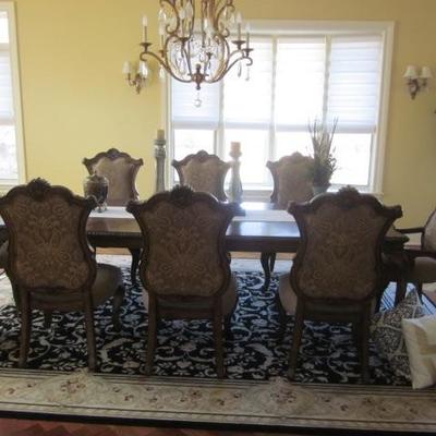 LEGACY CLASSIC DINING ROOM TABLE WITH 8 CHAIRS