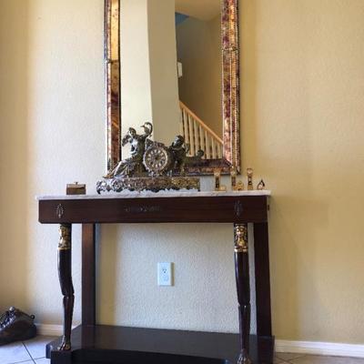 Marble European antique entry way table