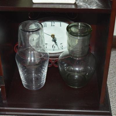 Vintage Clock & Glassware