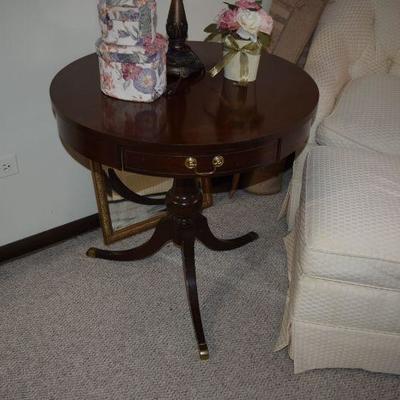 Round Side Table & Decor