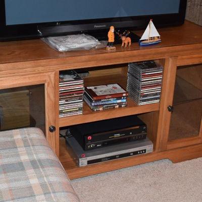 TV Cabinet, Electronics, CD'S, & DVD'S