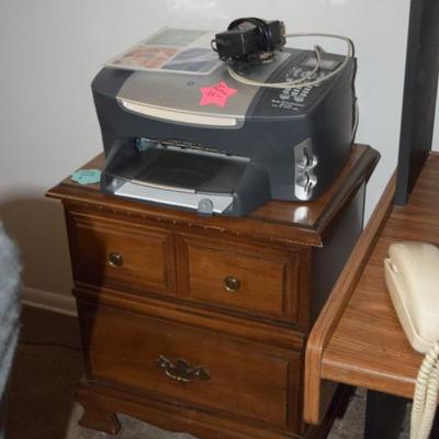 Printer & Vintage End Table