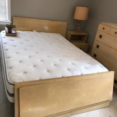 American double bed frame with Tempurpedic mattress $165