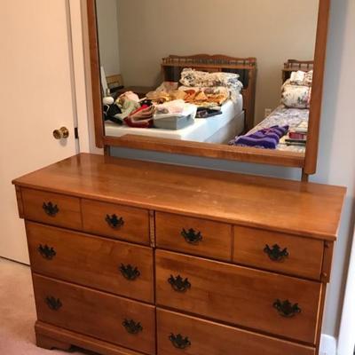 Maple dresser with mirror $155