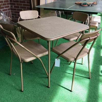 Card table and 4 chairs $65
