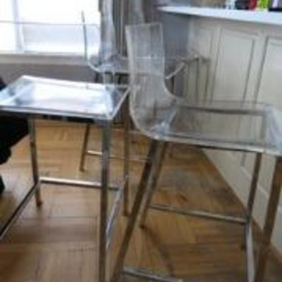 CB2 LUCITE COUNTER/BAR SEATING (4)