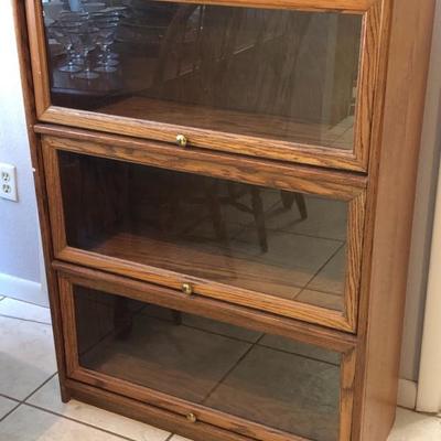 Lawyers glass front bookcase 