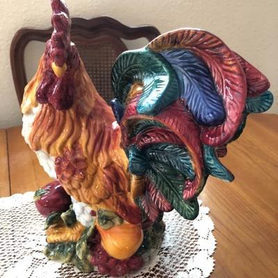 Handpainted Noble Excellence Italian rooster pottery