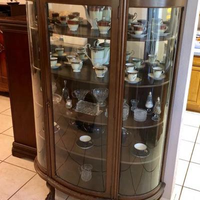 Antique bowfront China cabinet