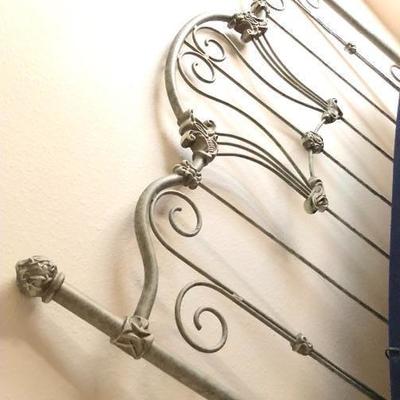 Decorative metal headboard