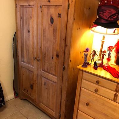 Solid pine armoire / cabinet