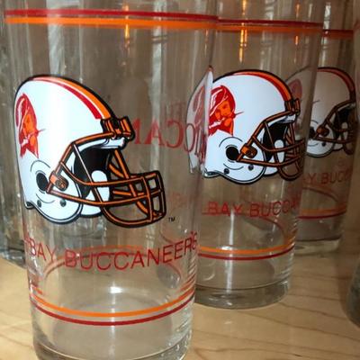 Tampa Bay Buccaneers old uniform collector glasses