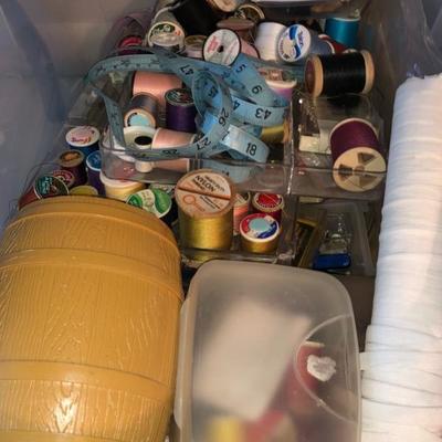 Sewing materials such as Singer Sewing machine and yarn and thread, etc.
