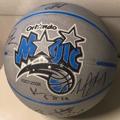 Basketball signed by members of Orlando Magic team