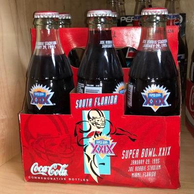Super Bowl Coca-Cola collector bottles