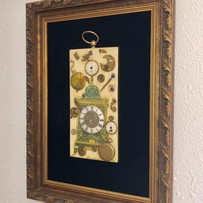 Vintage watch and clock parts art