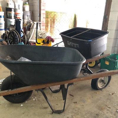  Wheelbarrow and spreader 