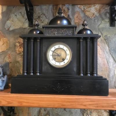 Antique marble clock brought back from England in the 1950s 