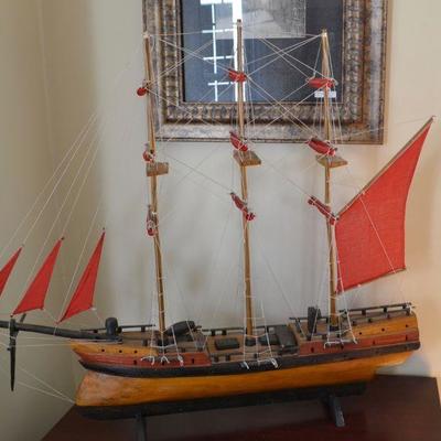 Handcrafted model ship