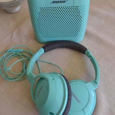 Bose headphones and bluetooth speaker