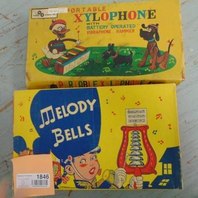 Vintage Xylophone and Playing Bells