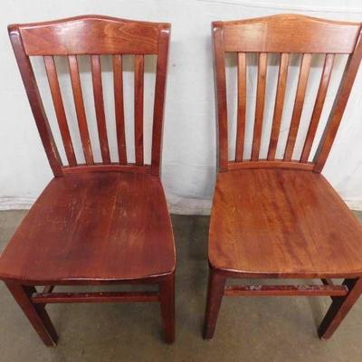 2 Wood Dining Height Chairs