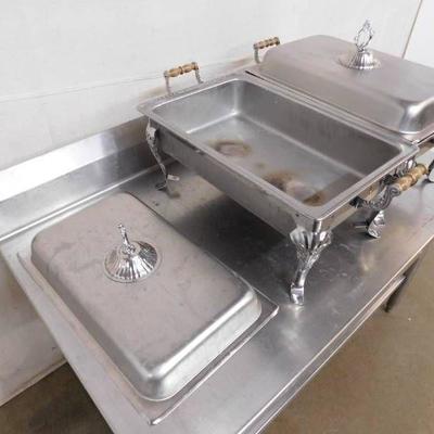 2 Stainless Steel Chafers..