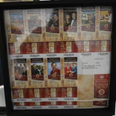 Two Sets of Season Tickets Framed - Including All ...