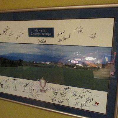 Signed Mercedes Golf Championship poster