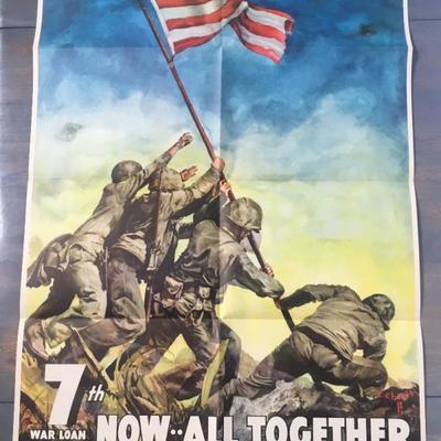Original WWII war bond poster 