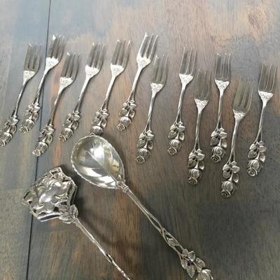 800 silver pastry set 