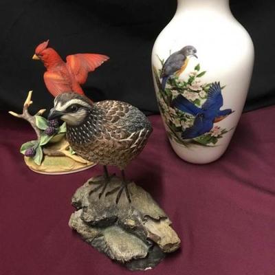 Bird Decor, Sculptures and Vase