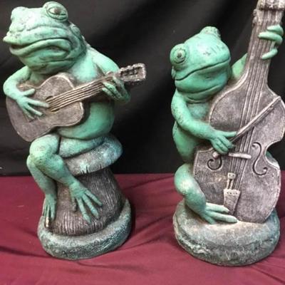 Musical Frog Ceramic Garden Decor