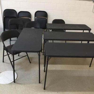 Folding Tables 4 and Folding Chairs 8
