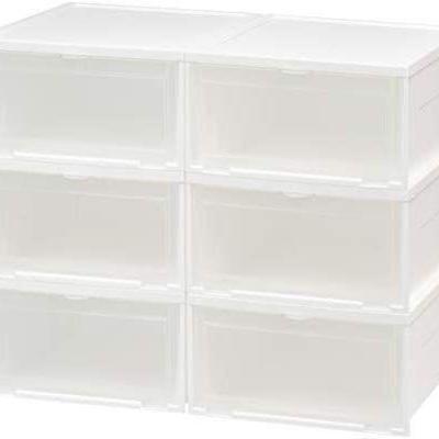 IRIS USA NSSB-W Front Entry Stacking Shoe Box, Wid ...