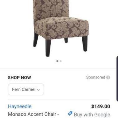 Monaco Caramel Fern Accent Chair