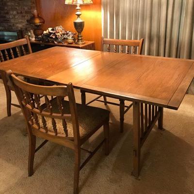 Mission style dining table