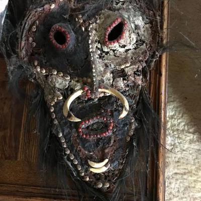 Vintage Tribal Masks; New Guinea, Africa