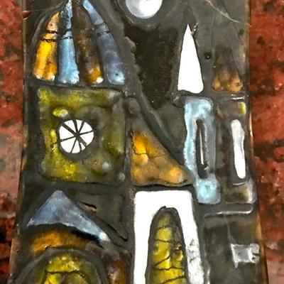 Elio Schiavon Modernist Pottery Wall Plaque A La Palette Venezia! 