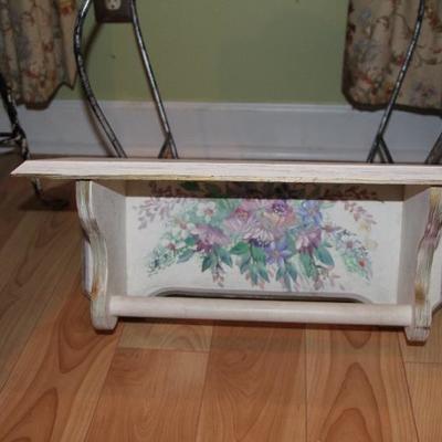 Hand painted shelf with towel bar
Price: $9