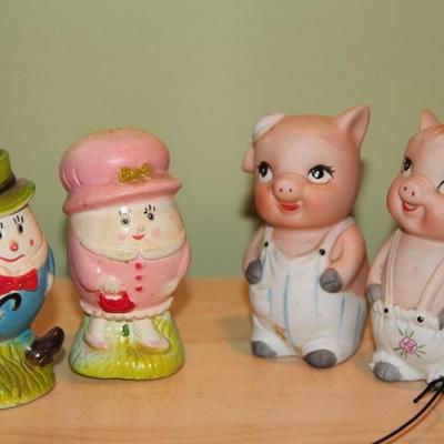 Vintage S&P shakers (crack on back of humpdy dumpdy and hat missing on pig)
Price: $4 each