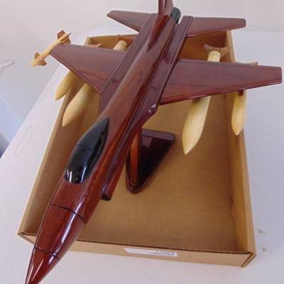 Wooden F-15 Fighter Model