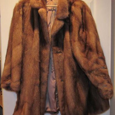 Brown Mink Fur Coat 