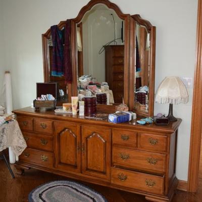 Dresser, Mirror, & Decor